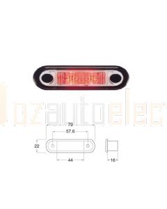Hella LED Rear Position / Outline Lamp - Red Illuminated (Pack of 4) (2308BULK)