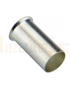 Quikcrimp 6mm Uninsulated End Sleeve (Boot Lace) Ferrules, 0.75mm2