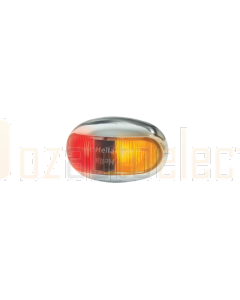 Hella LED Side Marker Lamp Amber/ Red 8-28V Chrome Hsng 500mm Cable