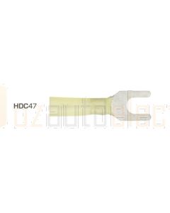 IONNIC HDC47 6.4mm Yellow Heat Shrink Fork Terminals (Pack of 100)