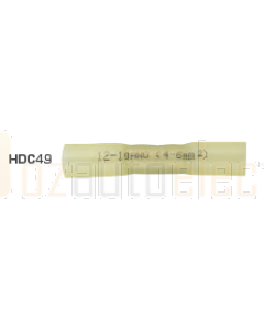 Quikcrimp HDC49 Yellow 12-10AWG Heatshrink Solder Splices Pack of 100
