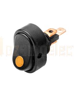 Hella Compact Off-On Rocker Switch - Amber Illuminated, 12V (4476)