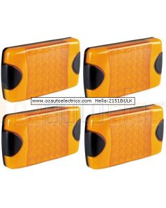 Hella 2151BULK Pack of 4 DuraLed Amber Rear Direction Indicator