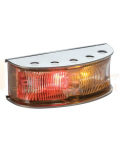 Hella HD LED Side Marker - Red / Amber Illuminated, Polished S/S Housing (2058P)