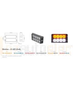 OS-KSLED24B-WA WARNING LAMP LED 24W WHT/AMB (10-30V)