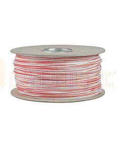 Ionnic TW050-WHT/RED-500 Thin Wall White Cable - Red Trace (0.5mm2)