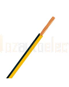 Ionnic TW100-YEL/BLK-500 Thin Wall Yellow Cable - Black Trace (1.0mm2)